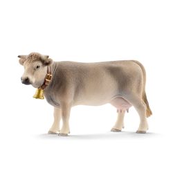 SCHLEICH - VACHE BRAUNVIEH AVEC CLOCHE #13874